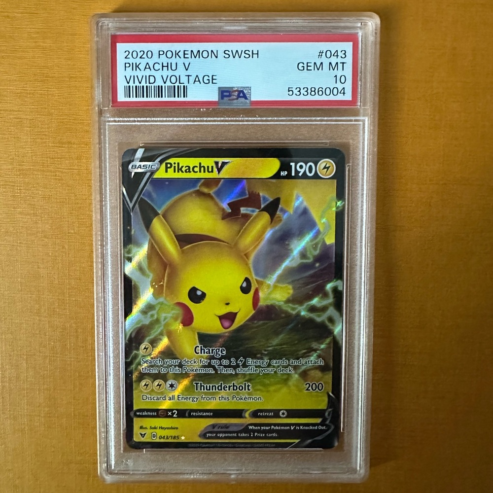 2021 POKEMON SWSH BLACK STAR PROMO PIKACHU V PIKACHU V PSA 10